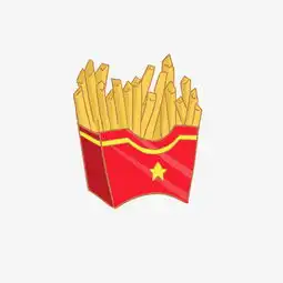 卡通手绘风格速食店红黄色薯条图片素材其他格式下载动漫人物大全