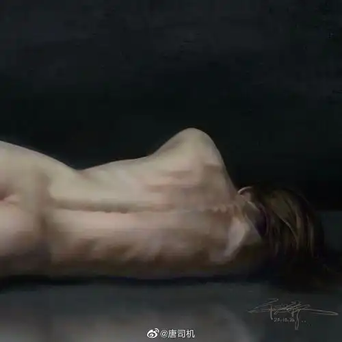 黑白人体照片写生脑补上色练习