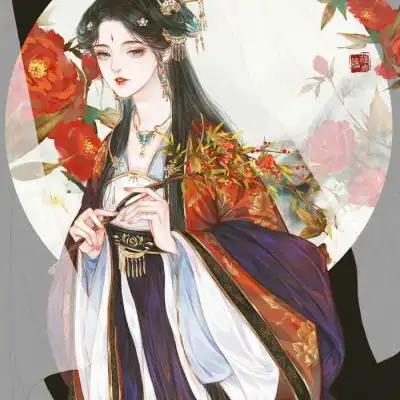 手绘卡通头像女生唯美韩版手绘古风美丽少女头像