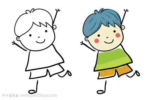 简笔画人物儿童简笔画图片大全
