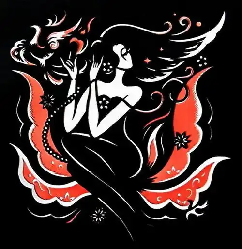 剪纸美女头像or