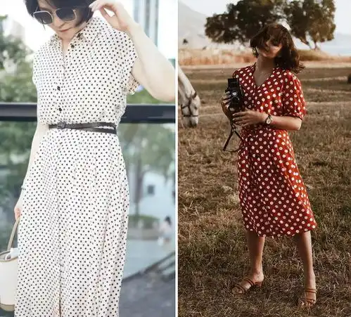 女人上了年纪劝你少穿碎花裙,多穿波点裙,看这3组对比就懂了