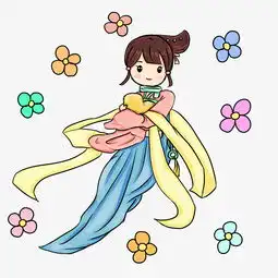 手绘飘飘然的仙女插画图片素材其他格式下载动漫人物大全