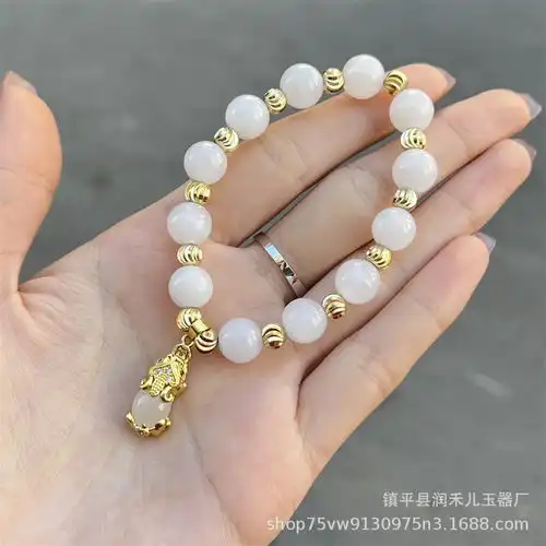 和田玉圆珠手链批发价格及货源详情图片展示