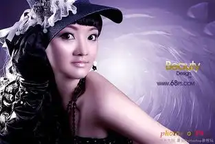 photoshop制作美女高贵冷艳紫色艺术照