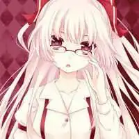 戴眼镜美女卡通头像原画