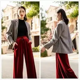 风格女头像真人西装