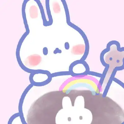 卡通兔子头像呆萌兔子图片萌萌哒
