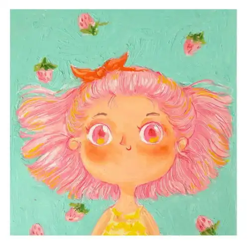 油画棒头像女生仙气谎言