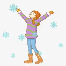 冬季雪花与女孩免抠png素材图片素材其他格式下载动漫人物大全
