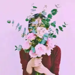 女生头像带花真人狮子座