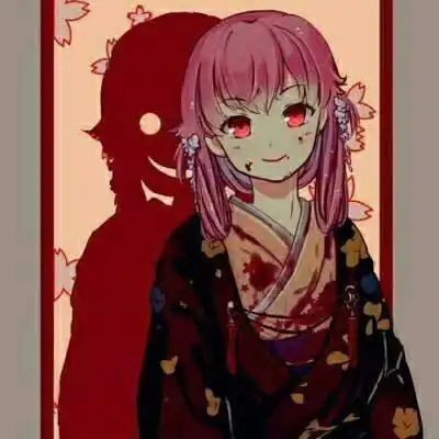 二次元病娇黑化少女图片恐怖血腥动漫图片