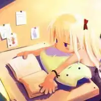 在看书的女孩漫画图片看书漫画女孩图片唯美