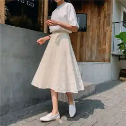 好质量实拍2019夏季新款气质百搭蕾丝伞裙半身裙高腰显瘦淑女百搭长裙女
