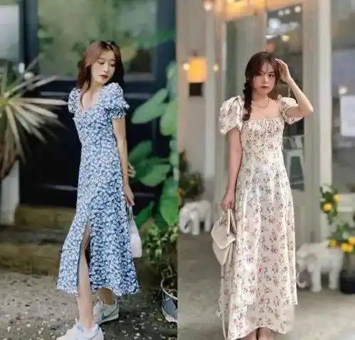 女人可以不漂亮,但一定要洋气,碎花裙运动鞋,显瘦还时髦,贼好看