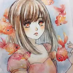 16岁少女的水彩动漫......美呆了
