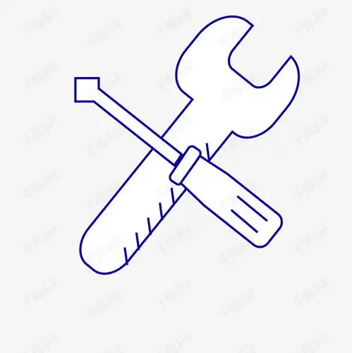 矢量手绘水彩线稿维修工具素材图片免费下载千库网