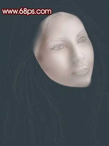 学习鼠绘诡异美女头像的ps教程