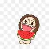 吃西瓜女生高清头像