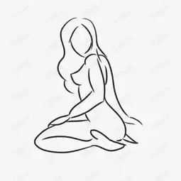 简约风格美女线条简笔画素材图片免费下载千库网