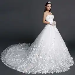 梦诺萱花仙子新娘大拖尾婚纱梦幻公主超堆糖,美好生活研究所