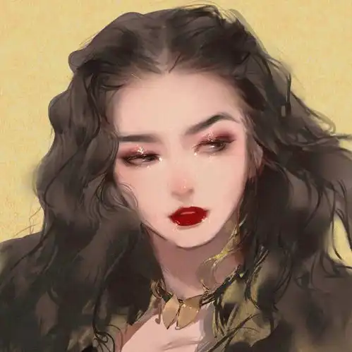 唯美插画女生头像世界需要讲道理但我最偏心你