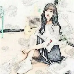 韩版手绘头像女生唯美2018最新版不做怀中猫只做意中人