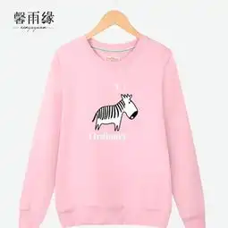 秋冬季加绒卫衣女套头韩版潮卡通学生长袖宽松外套学院风
