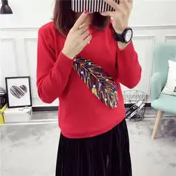 秋冬套头显瘦宽松打底衫大码毛衣女短款针织衫外套学生潮