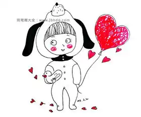 9张可爱小女孩简笔画图片