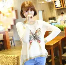 韩国复古秋款拼色撞色格子拼接针织衫女毛衣包邮