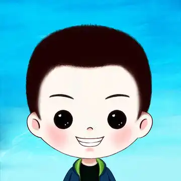 卡通戴眼镜的短发女孩