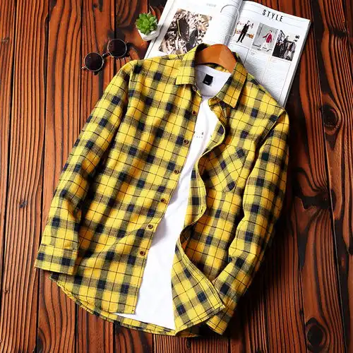 格子衬衫男长袖宽松港风潮流胖子大码加肥加大肥佬工装外套短袖