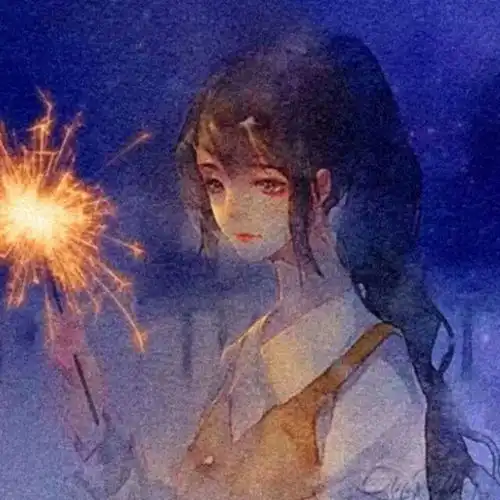 蓝色系仙女卡通真人