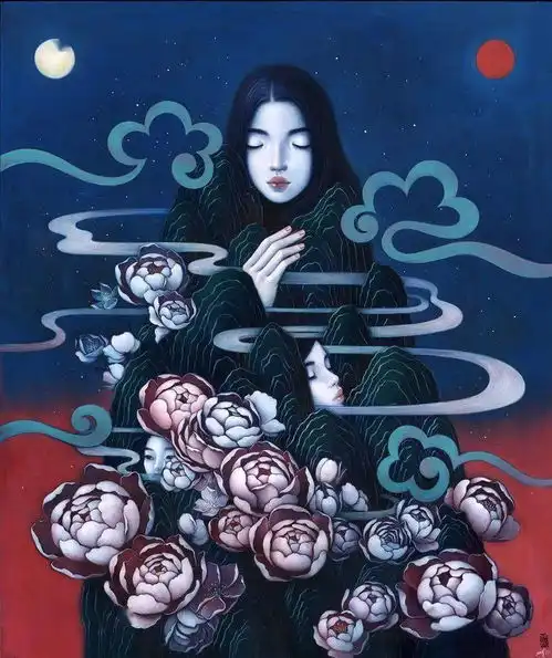 她手绘插画女孩,独特的气质,比任何头像壁纸还美
