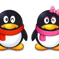 卡通小企鹅情侣头像南极可爱小企鹅情侣头像