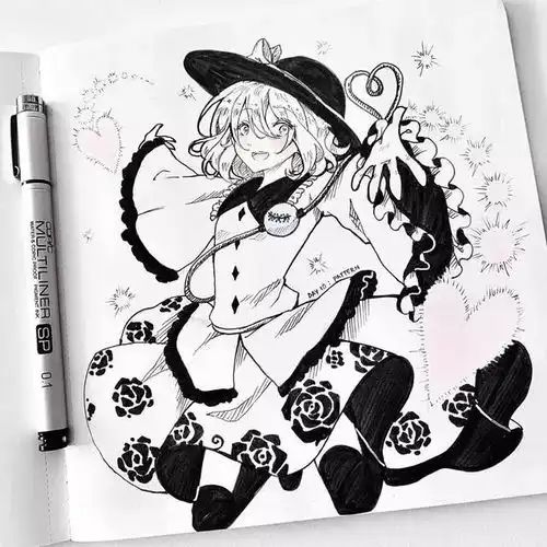 精美动漫手绘女生动漫这样画不上色也好看