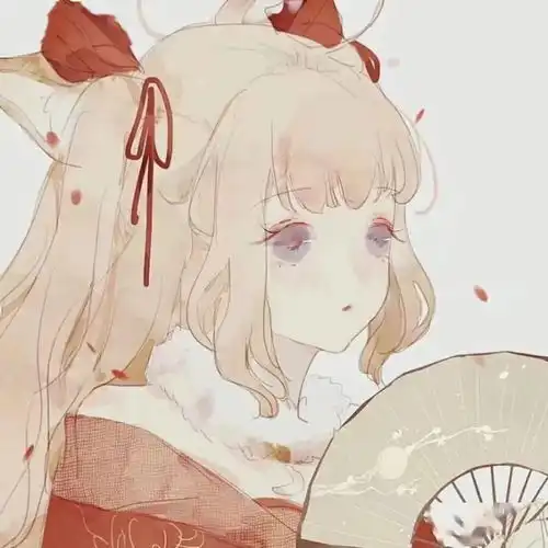 卡通头像女孩可爱呆萌白