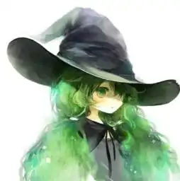 卡通红色头像女巫女