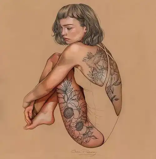 西班牙的艺术家elenapancorbo的女性人物绘画欣赏