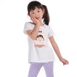 樱桃小丸子童装女童卡通短袖圆领t恤套衫cg21a0162014新妆邮乐网