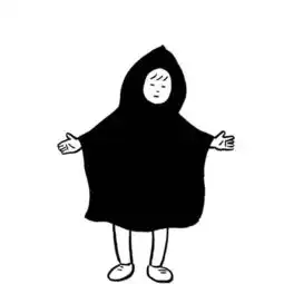 手绘黑白头像女女生