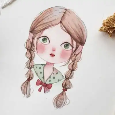 女生可爱头像.清新手绘