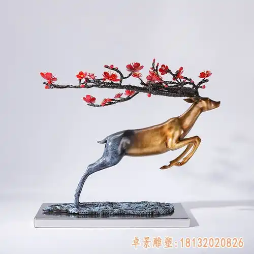 铜雕金属鹿咸宁青铜雕塑鹿生产厂家