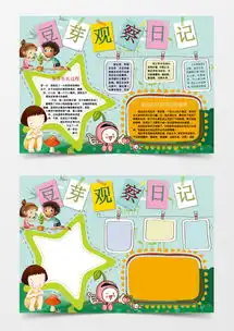 可爱卡通豆芽观察日记word模板下载docx格式熊猫办公
