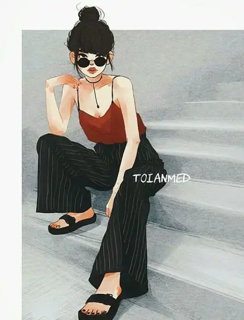 收好一组超酷超飒的女生头像,时尚个性女孩插画惊艳来袭