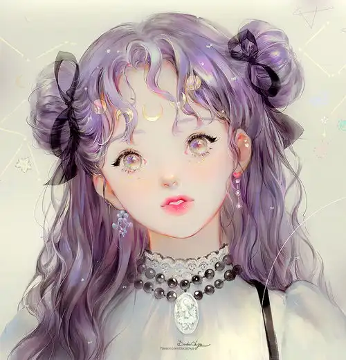 插画女头像酷成熟男人