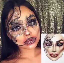 你还在玩明星网红仿妆人家已经把超美超惊艳的美人图搬到脸上啦