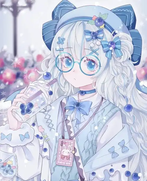 软妹插画甜酷女生头像
