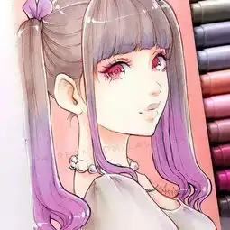 90后美女的二次元动漫手绘,你不能错过